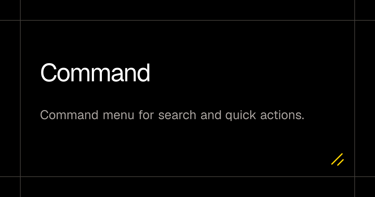 Command | shadcn-cssinjs